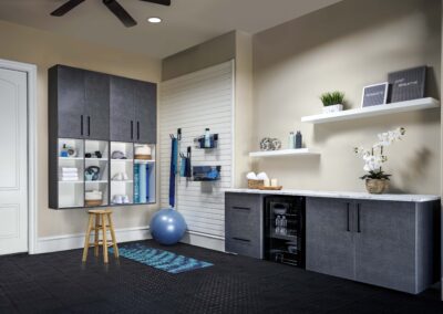 luxury home fitness storage, high-end cabinets, high end custom cabinetry colorado, high end custom cabinetry aspen, high end custom cabinetry vail
