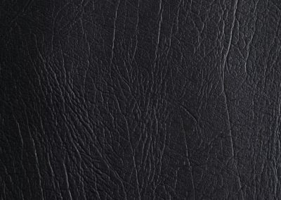 Leather wrapped countertop in Coal Buffalo