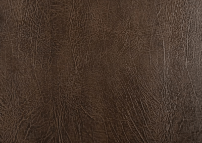 Leather wrapped countertop in Cocoa Buffalo